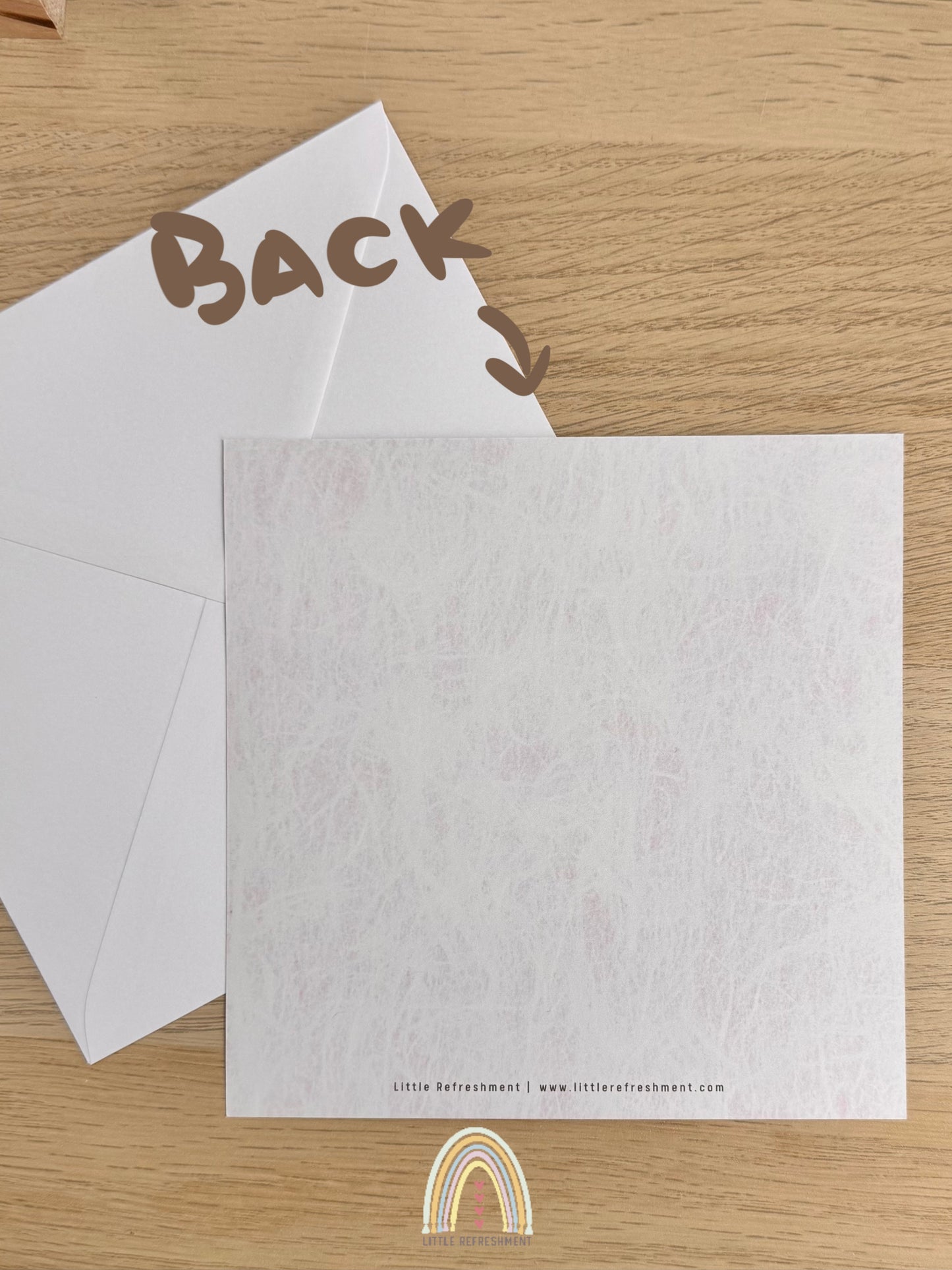 Lucky Tangerine Blessing Cat | Original Design Square Prints Blessing Card