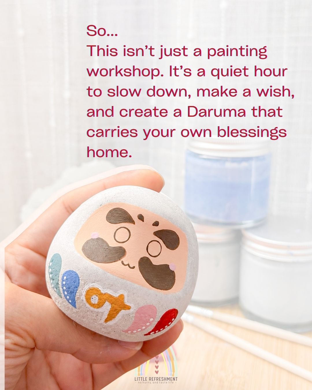 Concrete Daruma Painting Experience (5Jul @Canary Wharf)