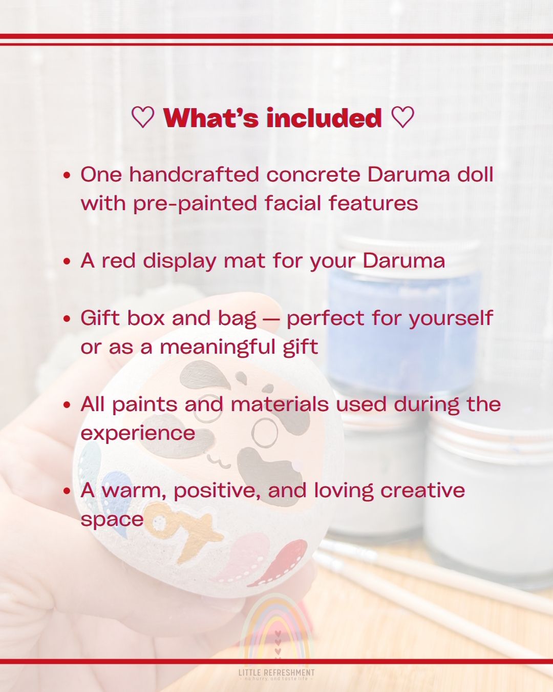 Concrete Daruma Painting Experience (5Jul @Canary Wharf)