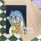 Limited Written Ver. | Blessing cat with a Pearl Earring | Original Design Blessing Card