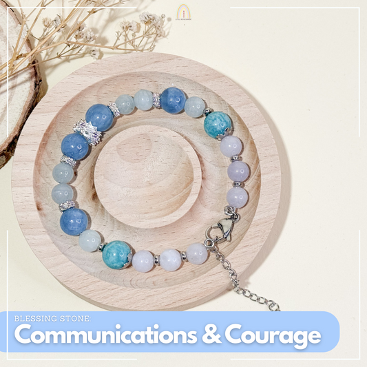 Communications & Courage | Handmade Natural Stone Blessing Bracelet 1.0 | bb201*