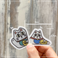 Freeform Blessing Lucky Cat (2 stickers) | Original Design Blessing Sticker