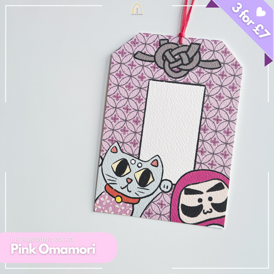 Blessing Omamori Card - Pink | Original Design Blessing Card