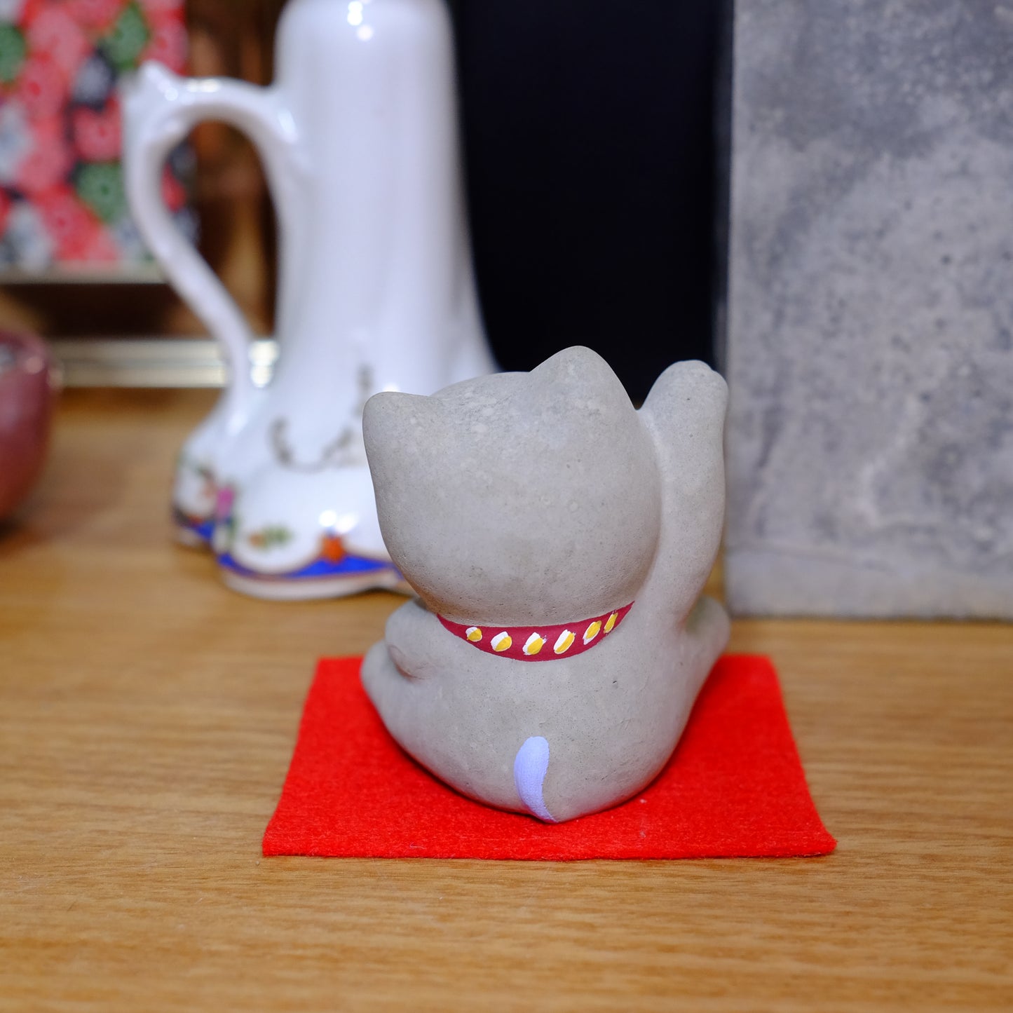 Smile Blessing Cat |「5」| Handmade Customise Concrete Maneki-neko