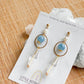 Drops of Blessings (L) | Aquamarine ~10mm | Natural Stone Earrings