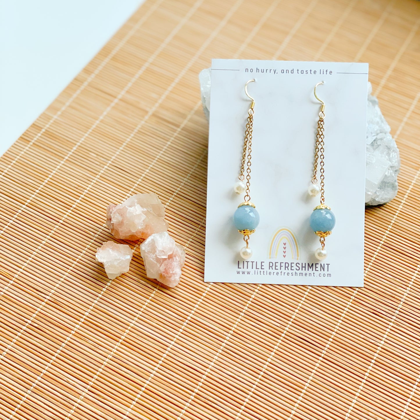 Simply Blessed (L) | Blue Morganite ~12mm | Natural Stone Earrings