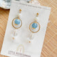 Drops of Blessings (S) | Aquamarine ~10mm | Natural Stone Earrings