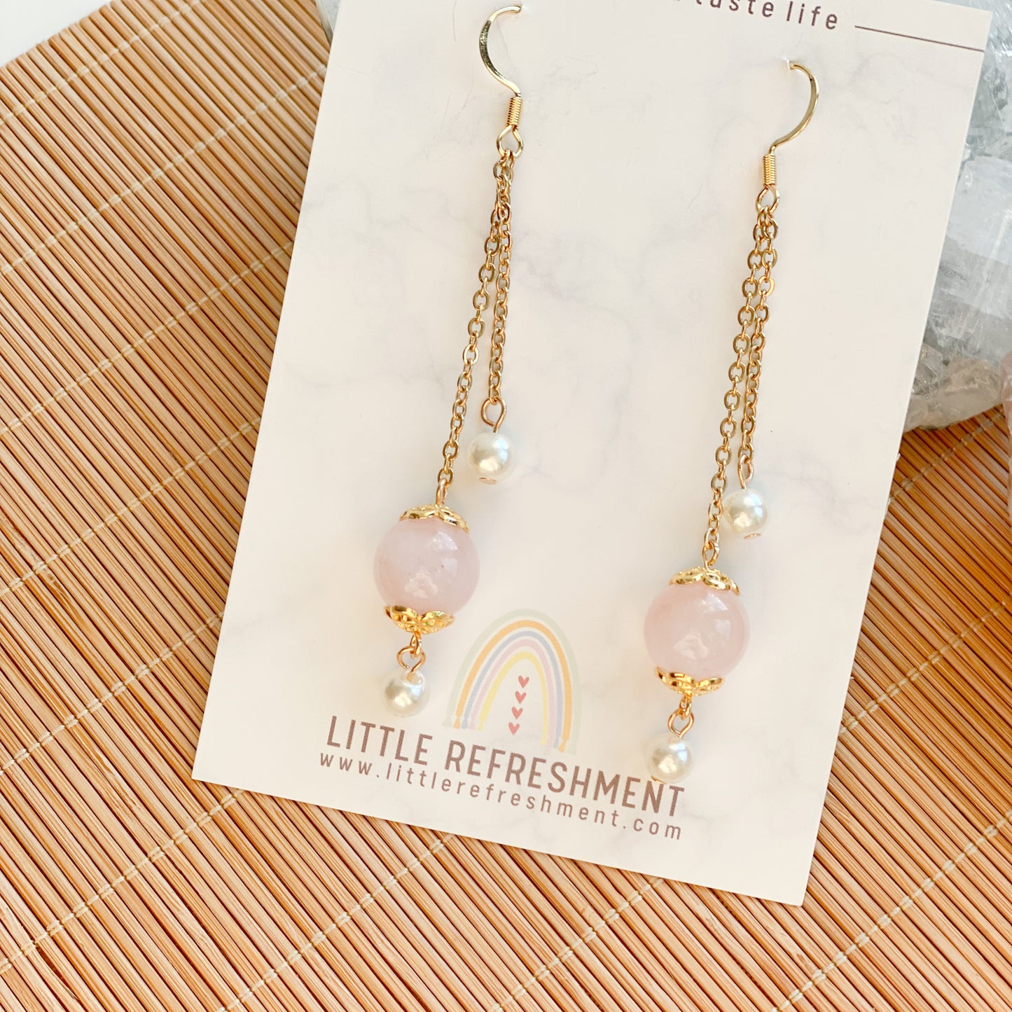 Simply Blessed (L) | Pink Morganite ~12mm | Natural Stone Earrings