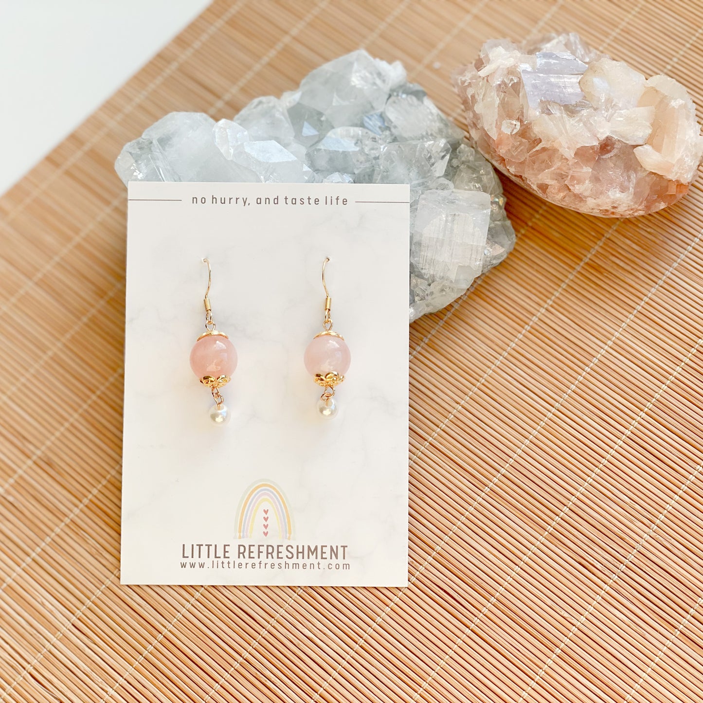 Simply Blessed (S) | Pink Morganite ~12mm | Natural Stone Earrings