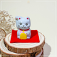 Baby Blessing Cat | Right Paw + Pink Bib 21 | Handmade Customise Concrete Maneki-neko