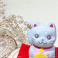 Baby Blessing Cat | Right Paw + Pink Bib 21 | Handmade Customise Concrete Maneki-neko