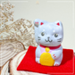 Baby Blessing Cat | Right Paw + Pink Bib 22 | Handmade Customise Concrete Maneki-neko