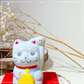 Baby Blessing Cat | Left Paw + Blue Bib 26 | Handmade Customise Concrete Maneki-neko