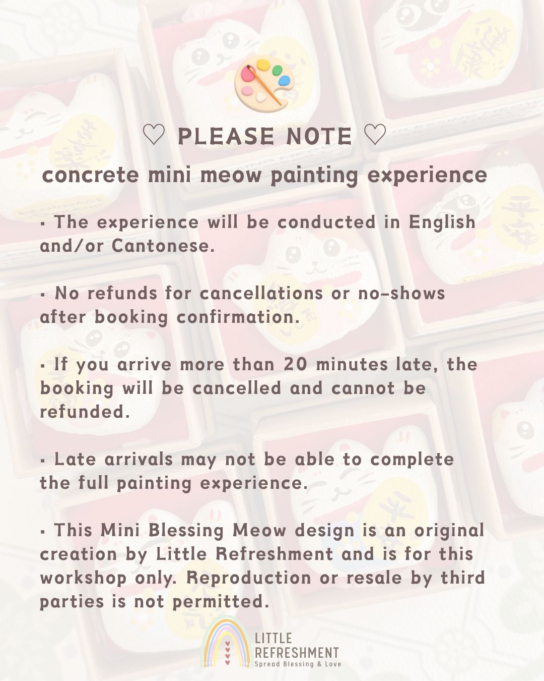 Mini Blessing Meow Painting Experience (5Sep @urbangarden fair)