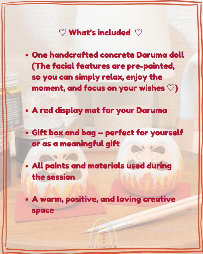 Concrete Daruma Painting Experience (7Feb 4pm)(HK Takeaway Cup-Inspired Edition)