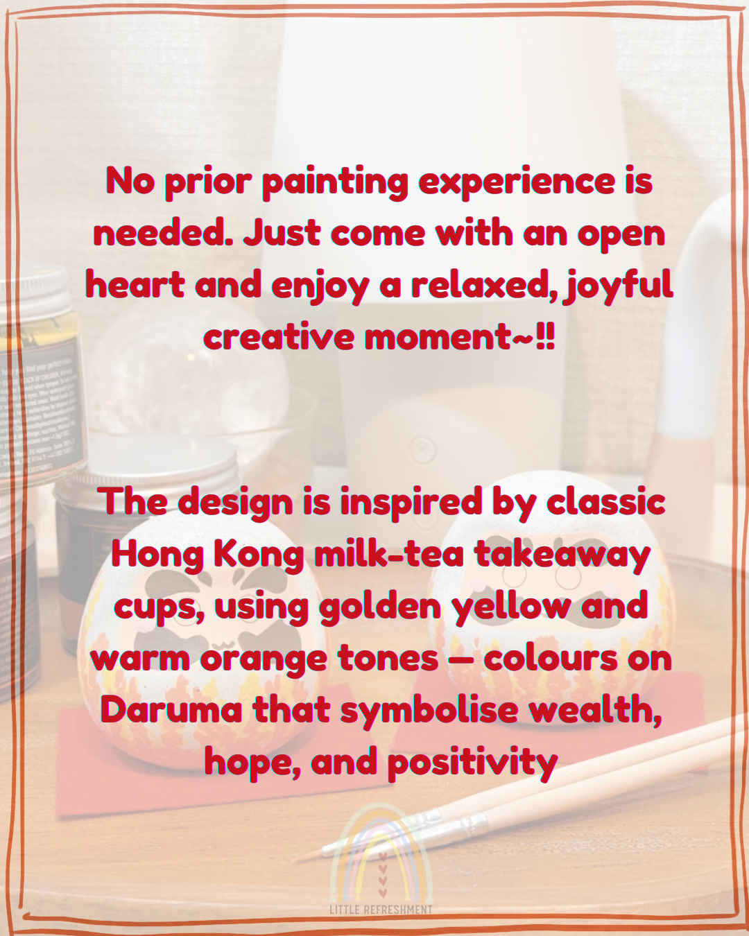 Concrete Daruma Painting Experience (7Feb 4pm)(HK Takeaway Cup-Inspired Edition)