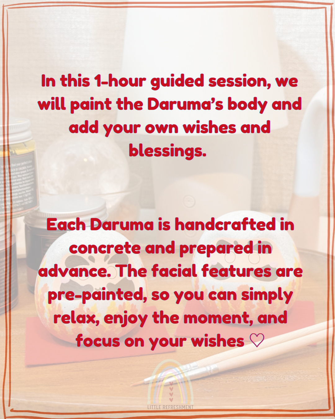 Concrete Daruma Painting Experience (7Feb 4pm)(HK Takeaway Cup-Inspired Edition)