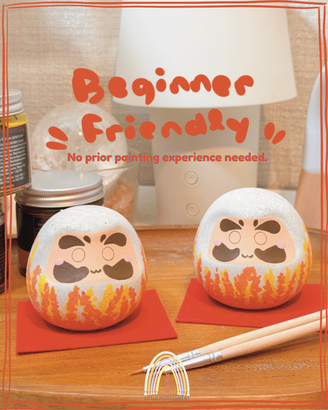 Concrete Daruma Painting Experience (7Feb 4pm)(HK Takeaway Cup-Inspired Edition)