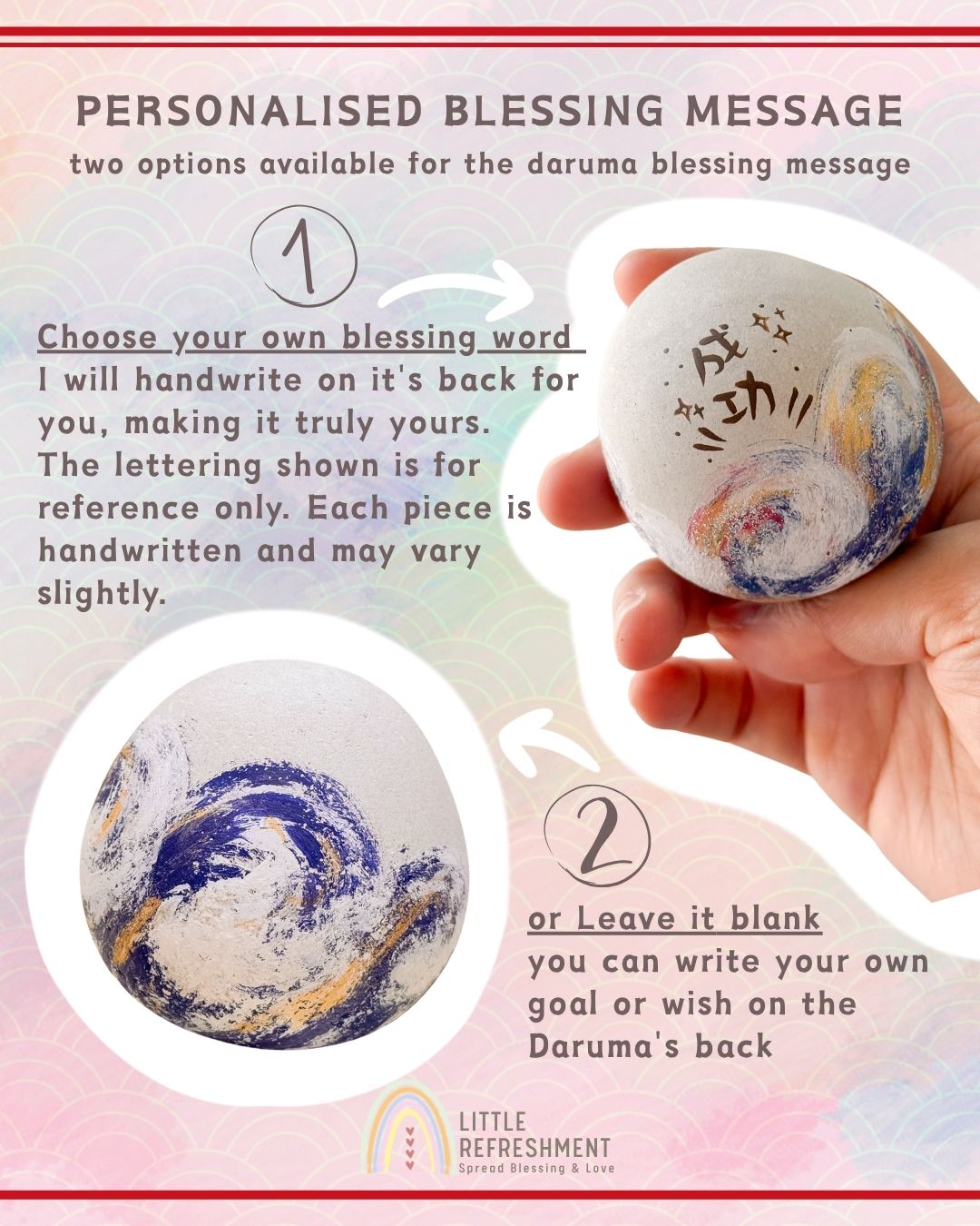Wish-making Daruma | Regular | Sakura