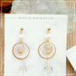 Drops of Blessings (L)  | Cherry Blossom Agate ~10mm | Natural Stone Earrings