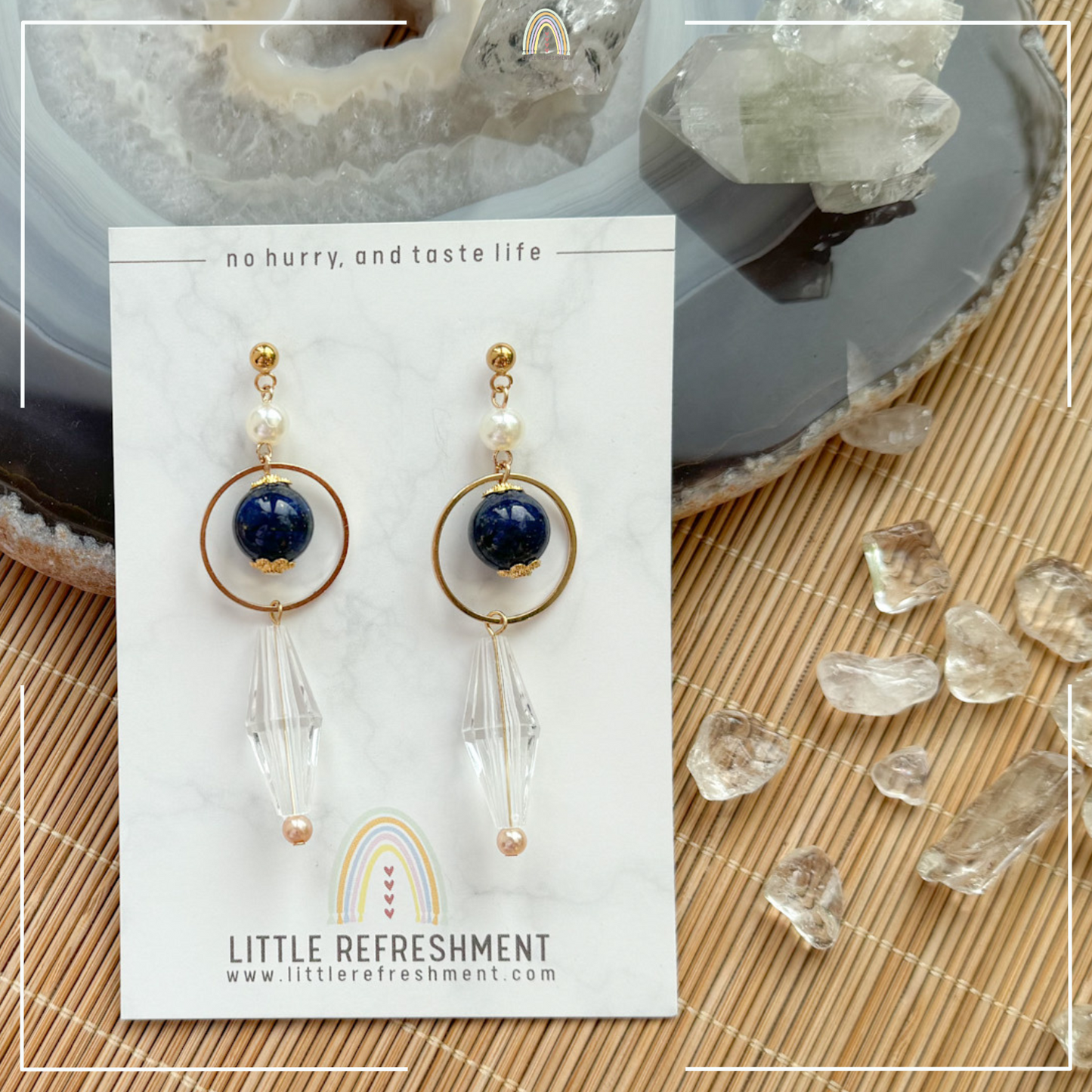 Drops of Blessings (L) | Lapis Lazuli ~10mm | Natural Stone Earrings