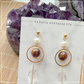 Drops of Blessings (L)  | Purple Phantom ~10mm | Natural Stone Earrings