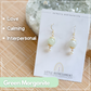 Simply Blessed (S) | Green Morganite ~12mm | Natural Stone Earrings