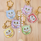 Blessing Meow x Daruma Keychain | Original Design Blessing Keychain (Gold Sakura)