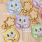 Blessing Meow x Daruma Keychain | Original Design Blessing Keychain (Gold Sakura)
