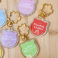Blessing Meow x Daruma Keychain | Original Design Blessing Keychain (Gold Sakura)