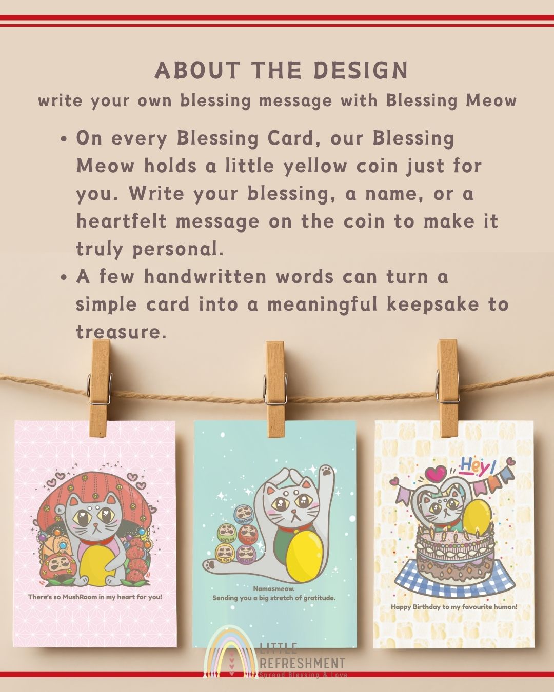 Blessing Meow in the Starry Night | A6 open card with envelope | 3 for £9