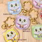 Blessing Meow x Daruma Keychain | Gold Sakura Clasp
