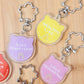 Blessing Meow x Daruma Keychain | Silver Sakura Clasp