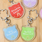 Blessing Meow x Daruma Keychain | Silver Sakura Clasp