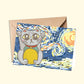 Blessing Meow in the Starry Night | A6 open card with envelope | 3 for £9