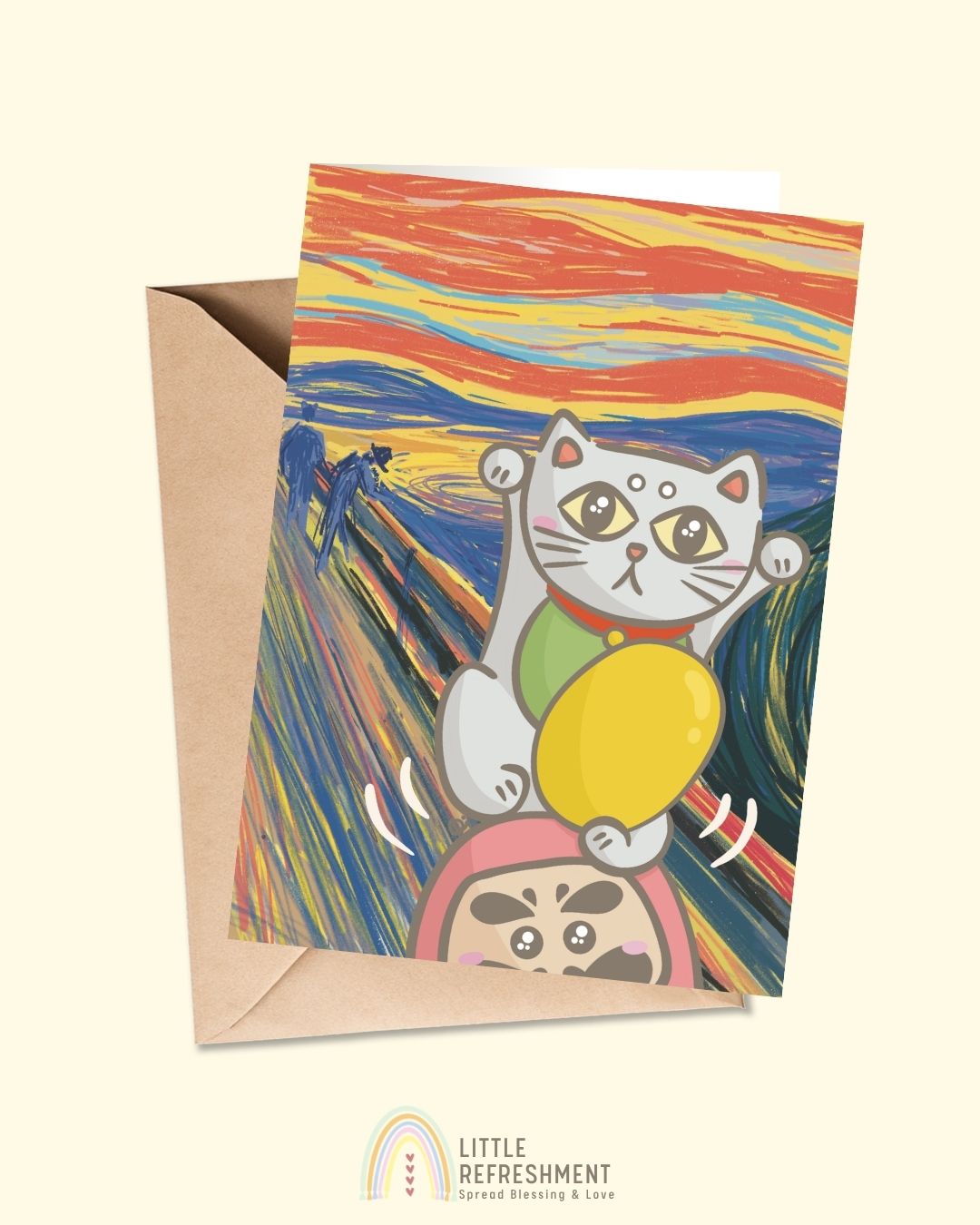 Blessing Meow Scream | A6 open card with envelope | 3 for £9