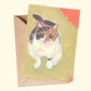Cat portraits: looking at you  | A6 open card with envelope | 3 for £9