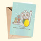 Sending you a big stretch of gratitude | A6 open card with envelope | 3 for £9