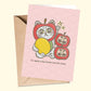 An apple a day keeps worries away | A6 open card with envelope | 3 for £9