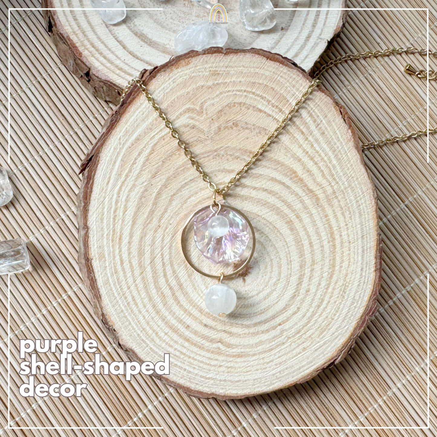 Under the Sea | Selenite 8mm | Handmade Natural Stone Necklace