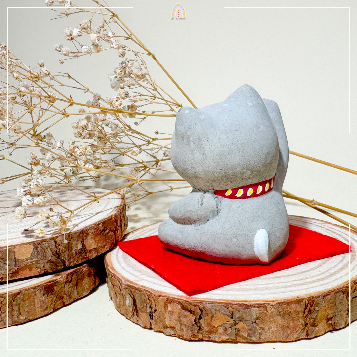 Smile Blessing Cat |「7」| Handmade Customise Concrete Maneki-neko