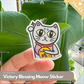 "SUCCESS" Victory Blessing Lucky Cat | Original Design Blessing Sticker