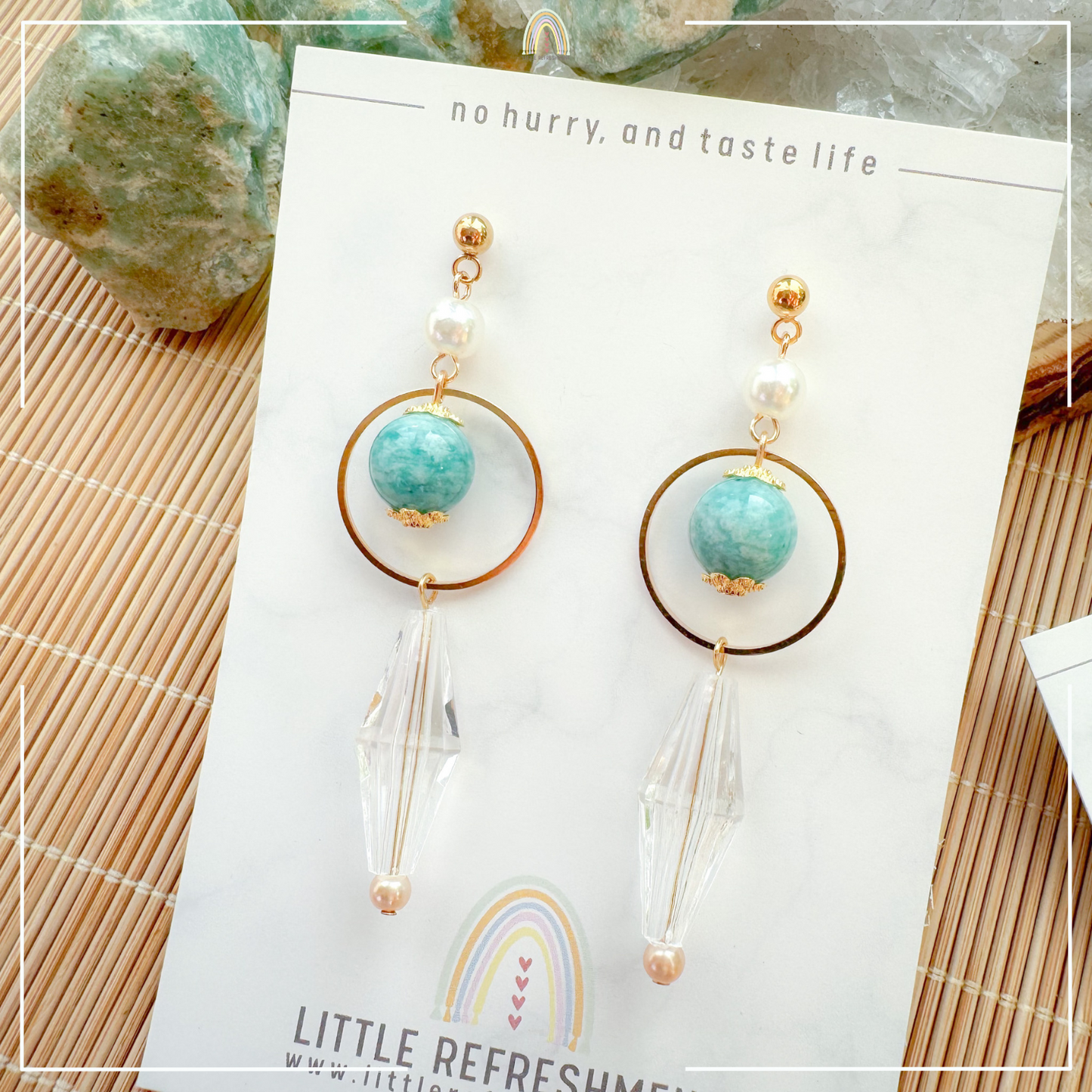 Drops of Blessings (L) | Amazonite ~10mm | Natural Stone Earrings