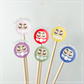 Little Daruma-doll (6 stickers) | Original Design Blessing Sticker